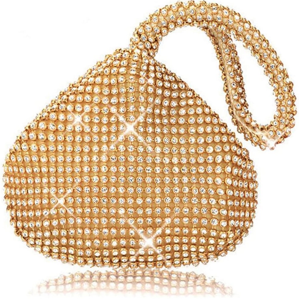 Gold Rhinestone Evening Bag